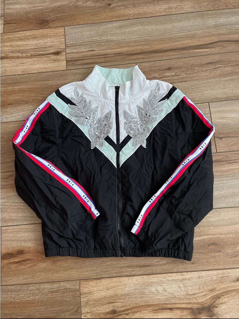 Victoria’s Sectet Pink Bling Sequin Windbreaker Jacket M/L